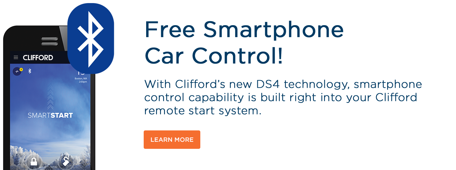 Free Smartphone Car Control with Clifford's new DS4 technology!